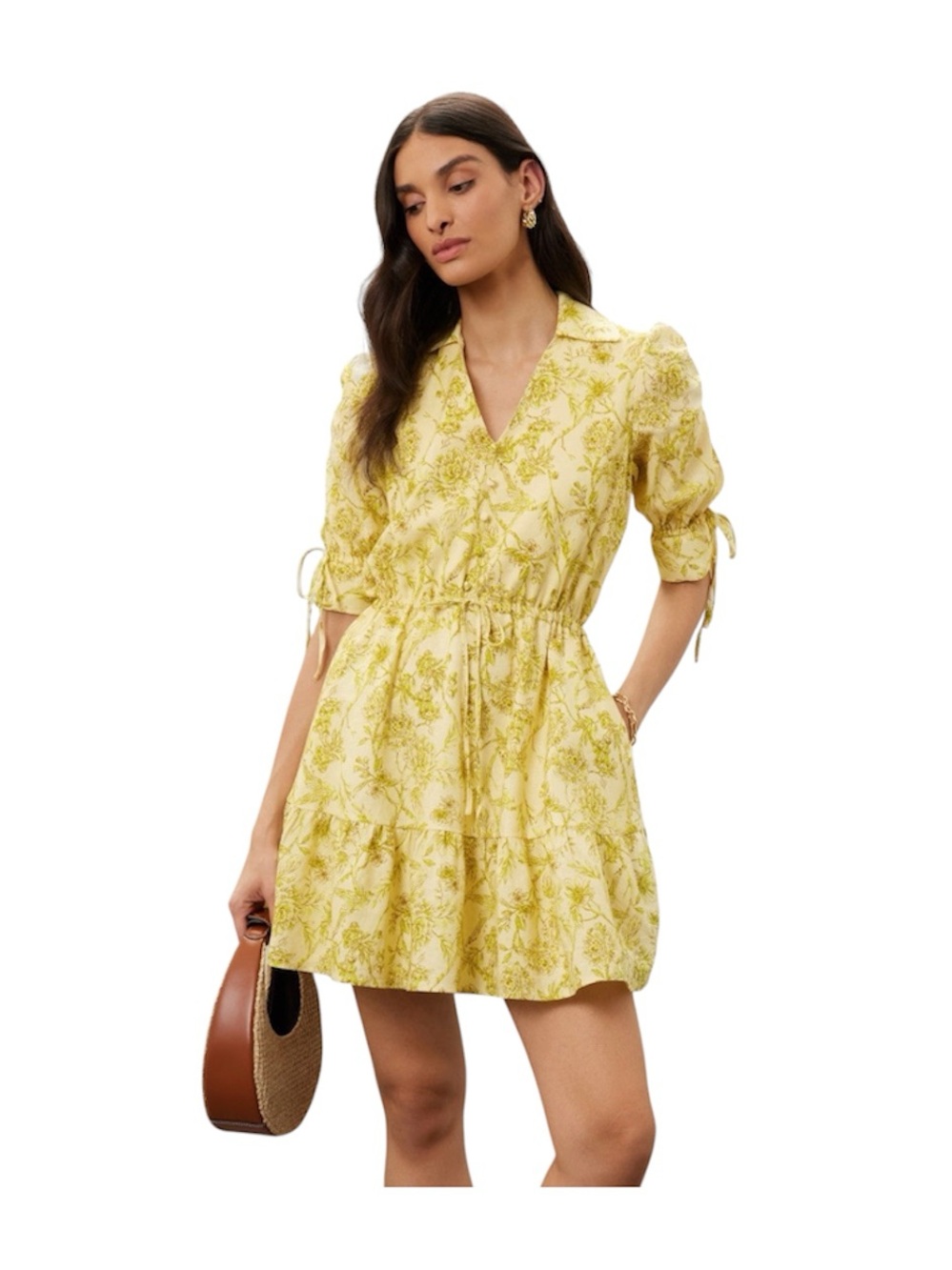 Anthropologie Hutch Grant Dress Short-Sleeve Collared Mini Dress Size Large